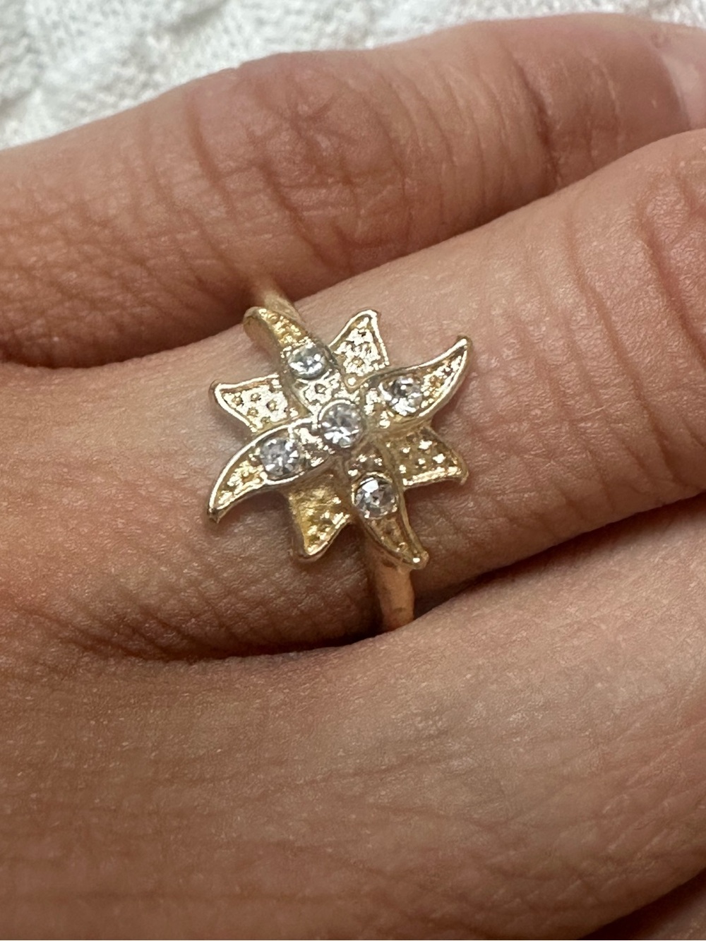 Flower  rhinestones embellished